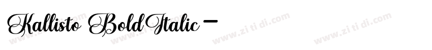 Kallisto BoldItalic字体转换